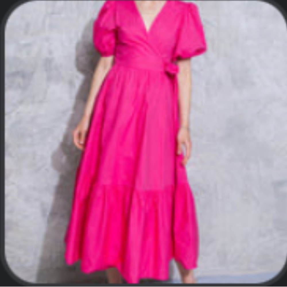 Flying tomato brand
Perfect allure poplin midi dress
SMALL 
FUSCHIA (hot pink)